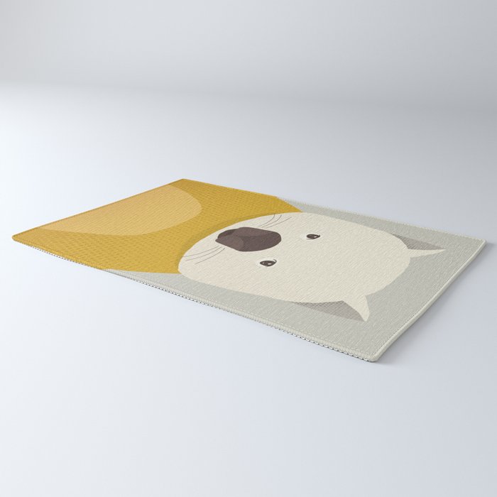 Whimsy Wombat, Animal Portrait Rug Gallery Image 3