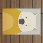 Whimsy Wombat, Animal Portrait Outdoor Rug Gallery Image 1