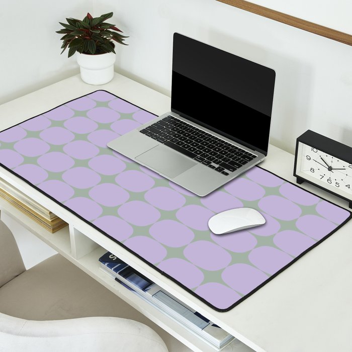 Lilac and Sage Shapes Desk Mat Gallery Image 2