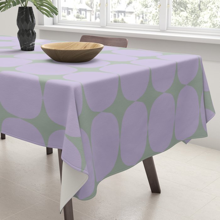 Lilac and Sage Shapes Tablecloth Gallery Image 3