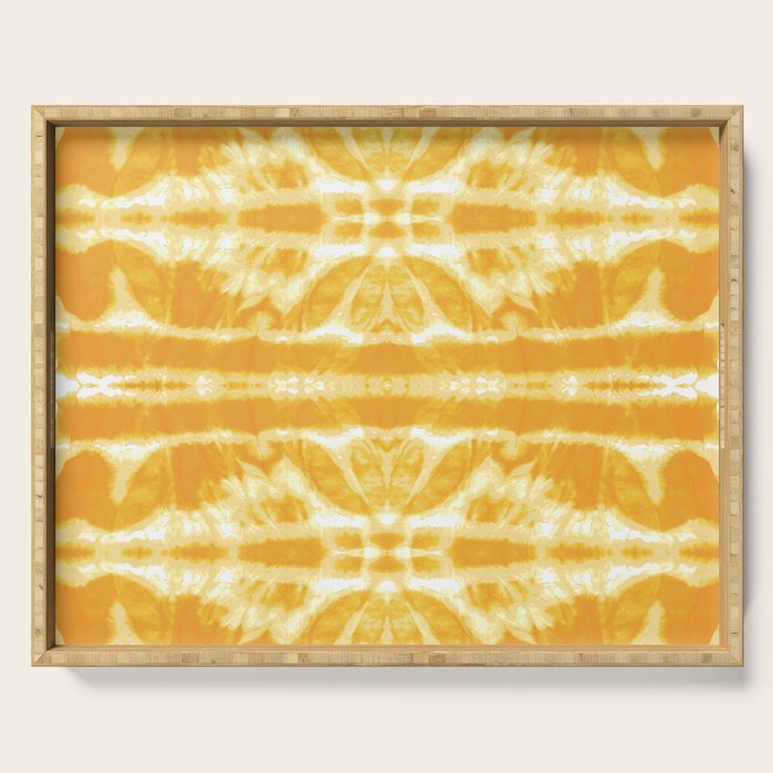 Yellow Tie Dye Twos Serving Tray Gallery Image 1