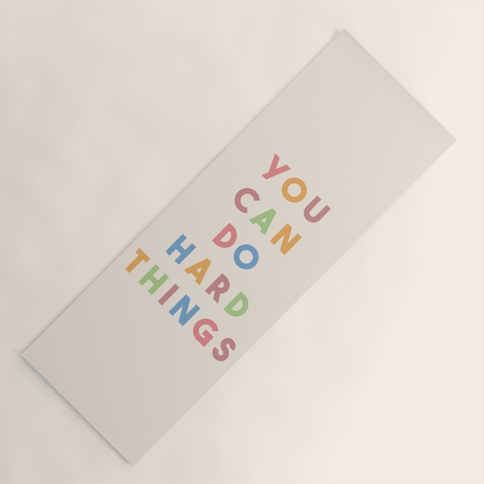 You Can Do Hard Things Yoga Mat Gallery Image 1