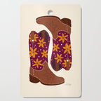 Cowgirl Boots - Fuchsia & Orange Cutting Board Gallery Image 1