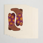 Cowgirl Boots - Fuchsia & Orange Wrapping Paper Gallery Image 3