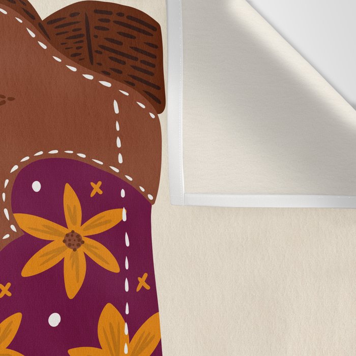 Cowgirl Boots - Fuchsia & Orange Wall Tapestry Gallery Image 3