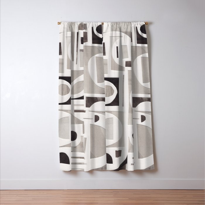 Monochrome Collage Window Curtain Gallery Image 3