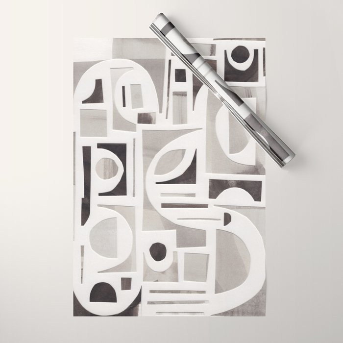 Monochrome Collage Wrapping Paper Gallery Image 1