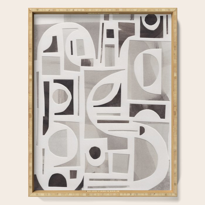 Monochrome Collage Serving Tray Gallery Image 1