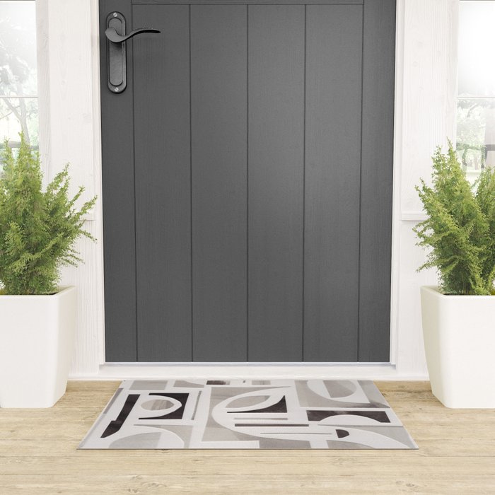 Monochrome Collage Welcome Mat Gallery Image 3
