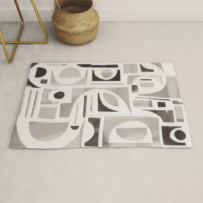 Monochrome Collage Rug Gallery Image 1