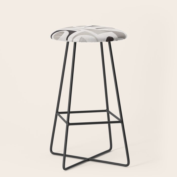 Monochrome Collage Stool Gallery Image 1