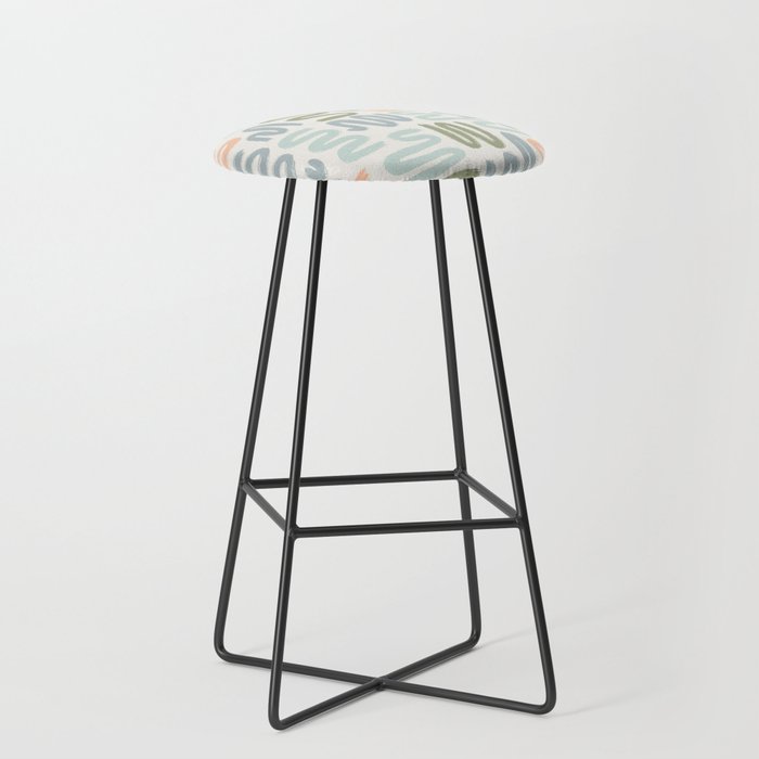 Coastal Squiggles Stool Gallery Image 1