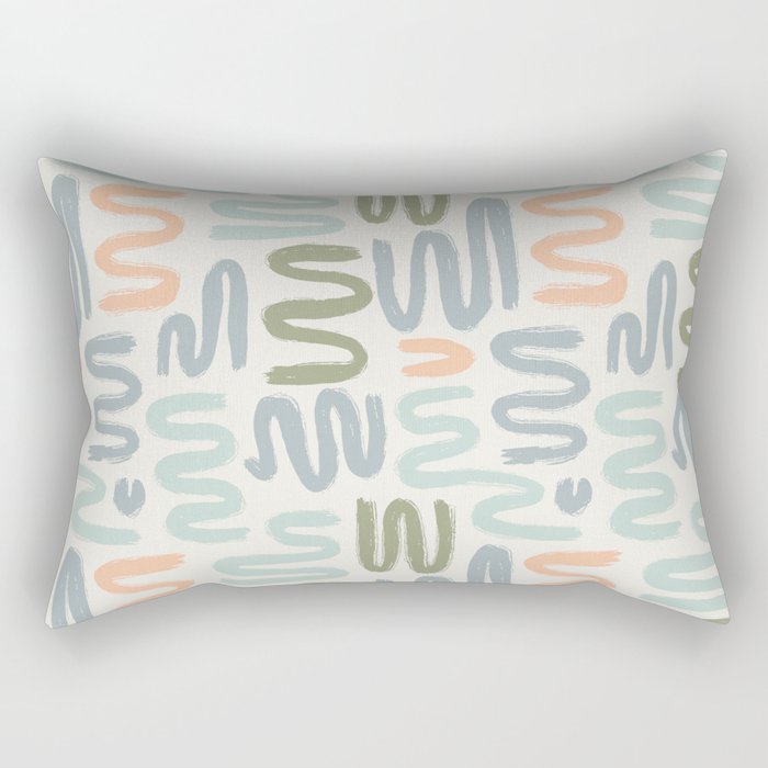 Coastal Squiggles Rectangular Pillow Gallery Image 2