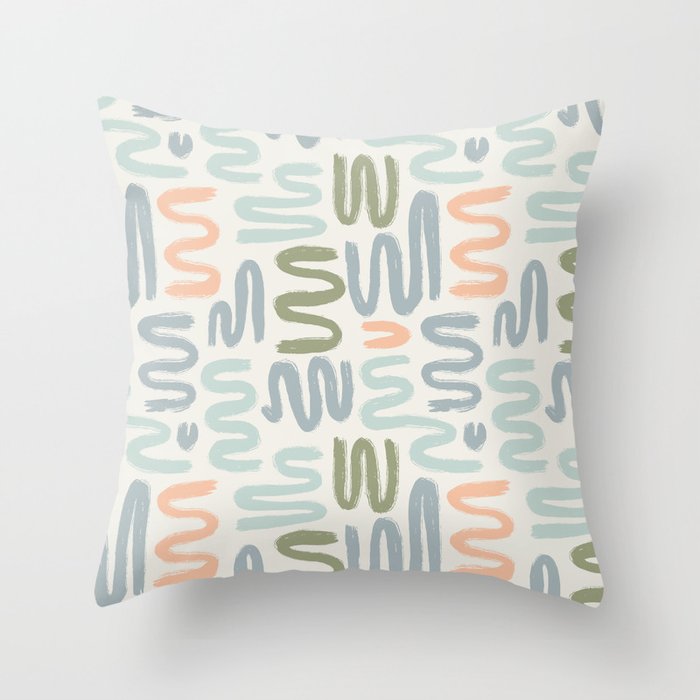 Coastal Squiggles Throw Pillow Gallery Image 6