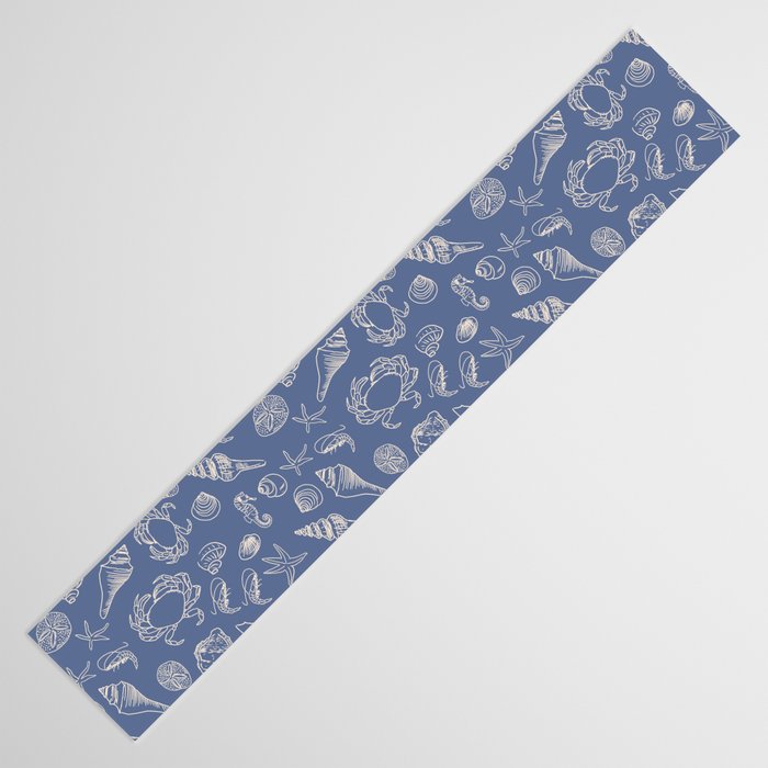Seahorse Ocean Nautical Coastal Serenity Blue  Table Runner Gallery Image 3