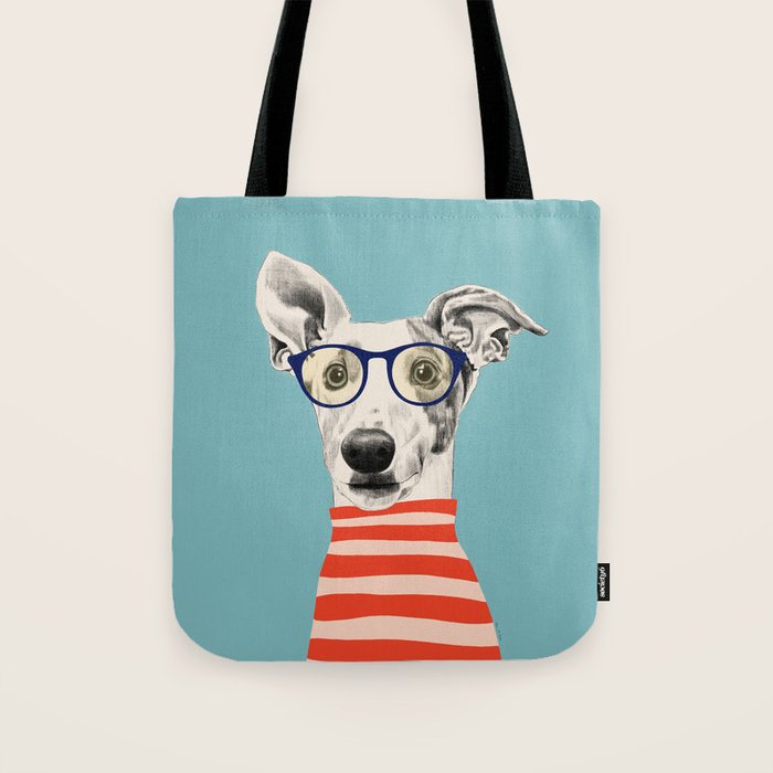 Portrait of a greyhound dog II Tote Bag Gallery Image 1