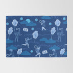 Let's Play Tennis in Navy Blue Rug Gallery Image 2