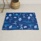 Let's Play Tennis in Navy Blue Rug Gallery Image 1