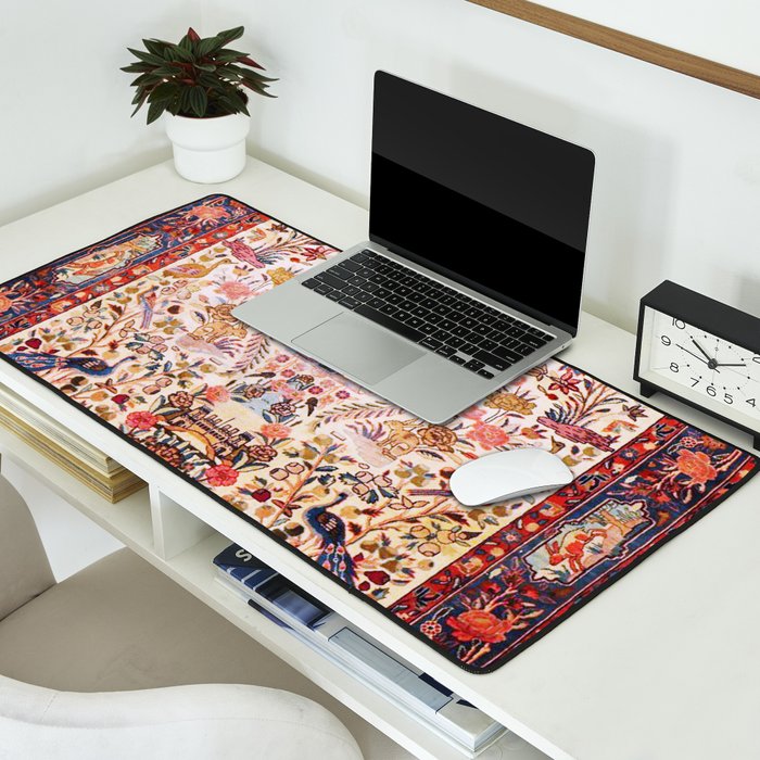 Kashan Dabir Oil Drilling Animal Rug Print Desk Mat Gallery Image 2