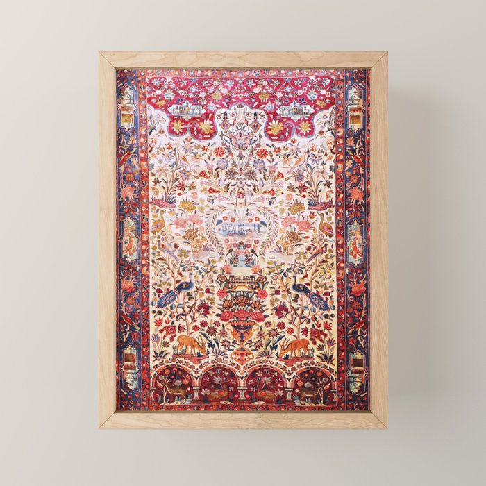 Kashan Dabir Oil Drilling Animal Rug Print Mini Art Print Gallery Image 1