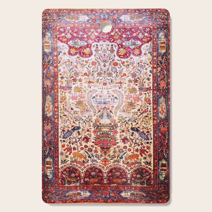 Kashan Dabir Oil Drilling Animal Rug Print Cutting Board Gallery Image 1