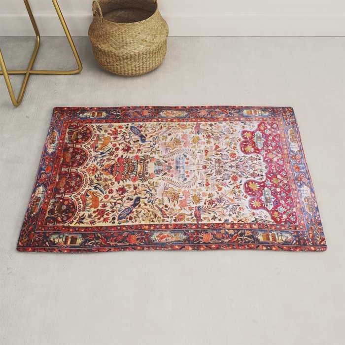 Kashan Dabir Oil Drilling Animal Rug Print Rug Gallery Image 1