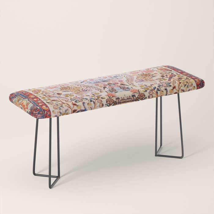 Kashan Dabir Oil Drilling Animal Rug Print Bench Gallery Image 1