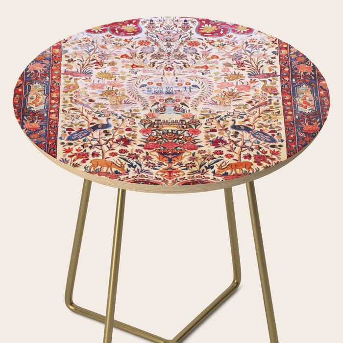 Kashan Dabir Oil Drilling Animal Rug Print Side Table Gallery Image 2