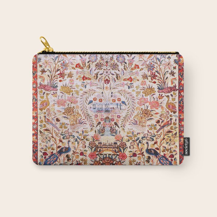 Kashan Dabir Oil Drilling Animal Rug Print Carry All Pouch Gallery Image 1