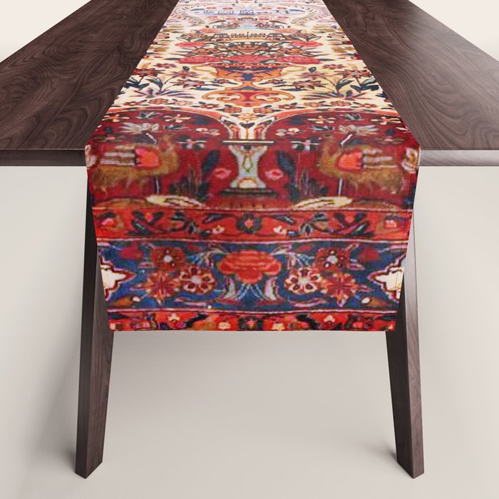 Kashan Dabir Oil Drilling Animal Rug Print Table Runner Gallery Image 1