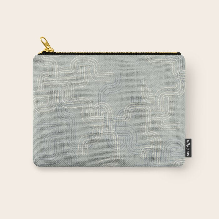 calming essentials traces concrete blue Carry All Pouch Gallery Image 1