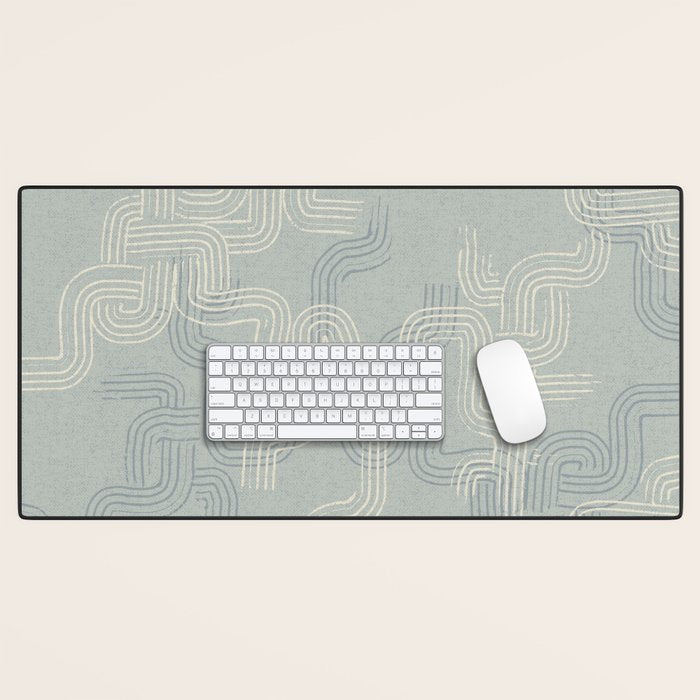 calming essentials traces concrete blue Desk Mat Gallery Image 1