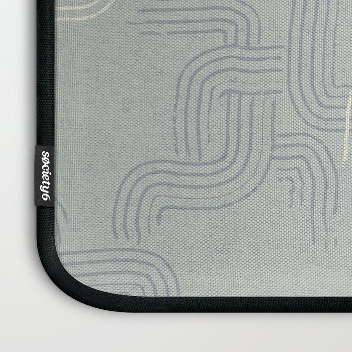 calming essentials traces concrete blue Laptop Sleeve Gallery Image 3