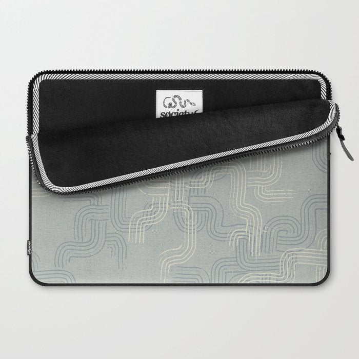 calming essentials traces concrete blue Laptop Sleeve Gallery Image 2