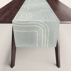 calming essentials traces concrete blue Table Runner Gallery Image 1