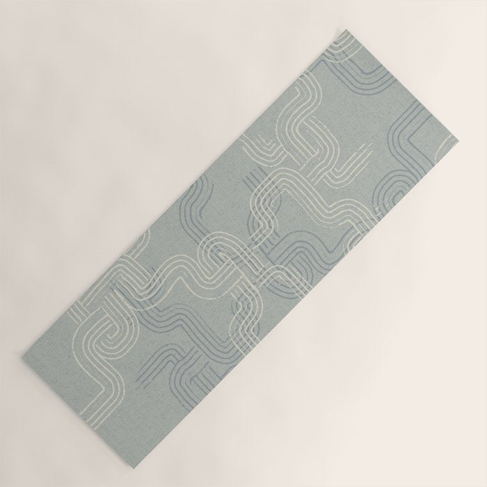 calming essentials traces concrete blue Yoga Mat Gallery Image 1
