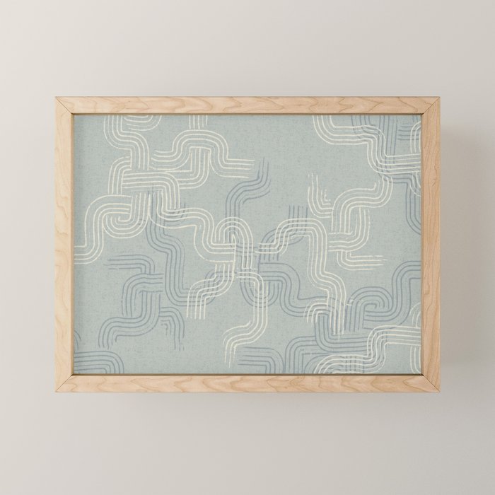 calming essentials traces concrete blue Mini Art Print Gallery Image 1