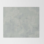 calming essentials traces concrete blue Throw Blanket Gallery Image 2