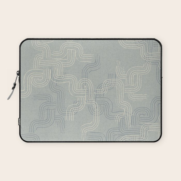 calming essentials traces concrete blue Laptop Sleeve Gallery Image 1
