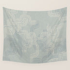 calming essentials traces concrete blue Wall Tapestry Gallery Image 4