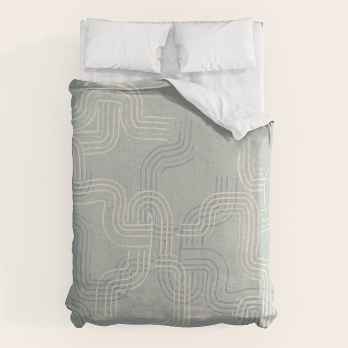 calming essentials traces concrete blue Duvet Cover Gallery Image 6