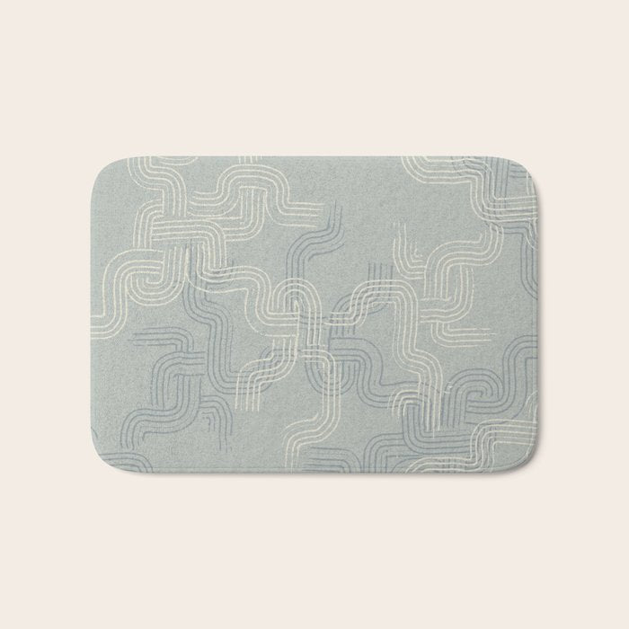 calming essentials traces concrete blue Bath Mat Gallery Image 1