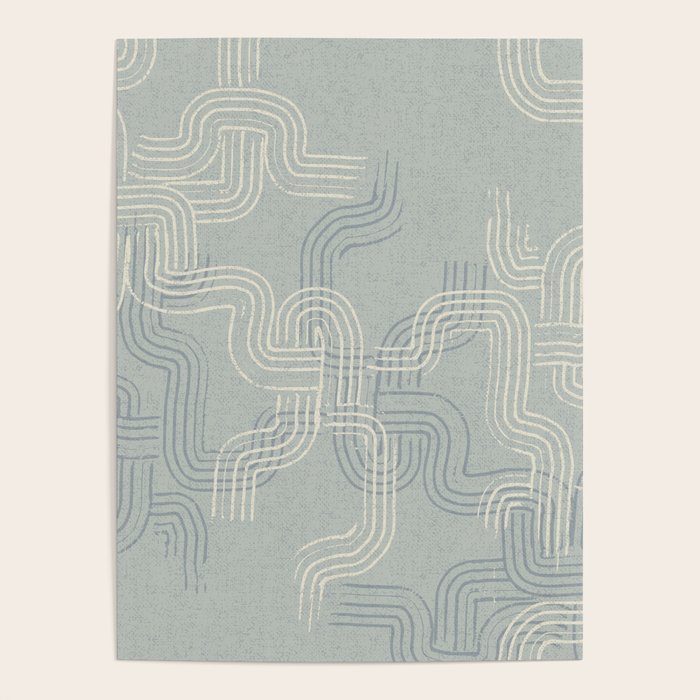 calming essentials traces concrete blue Poster Gallery Image 4