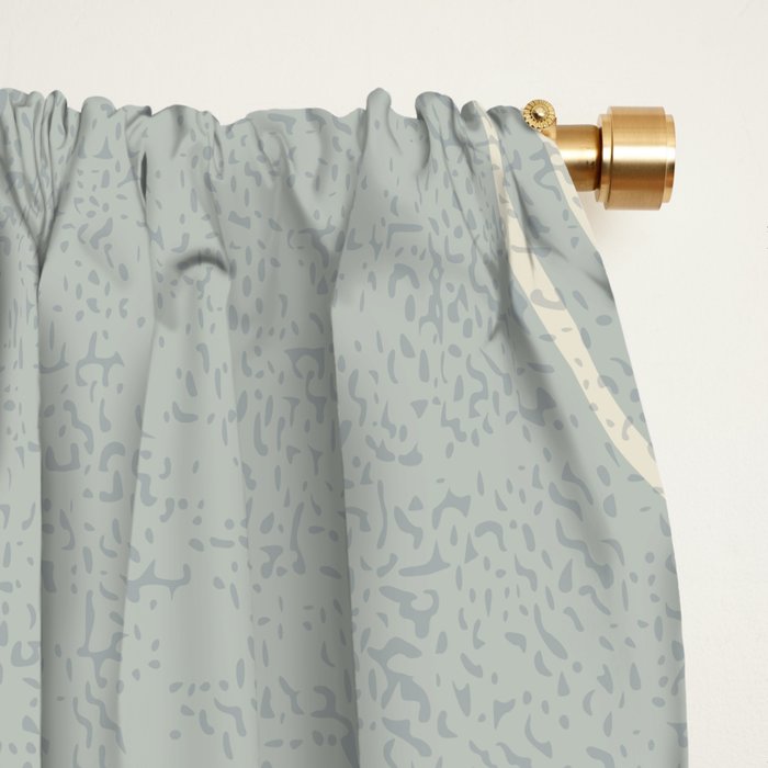 calming essentials traces concrete blue Window Curtain Gallery Image 2