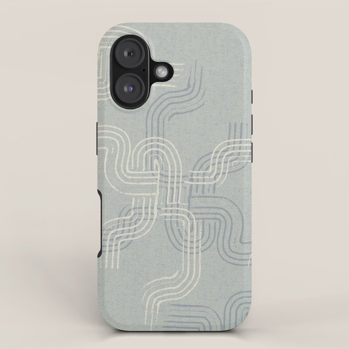 calming essentials traces concrete blue iPhone Case Gallery Image 1
