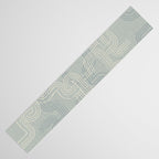 calming essentials traces concrete blue Table Runner Gallery Image 3