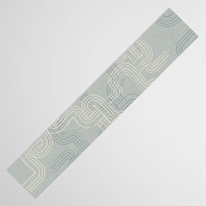 calming essentials traces concrete blue Table Runner Gallery Image 3