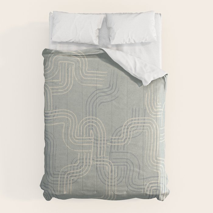 calming essentials traces concrete blue Comforter Gallery Image 6