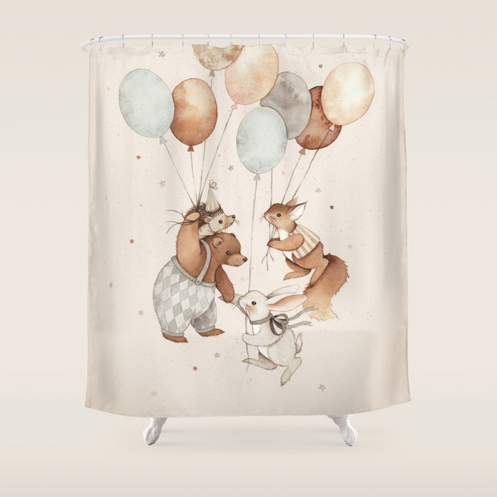 Flying Animals Shower Curtain Gallery Image 1