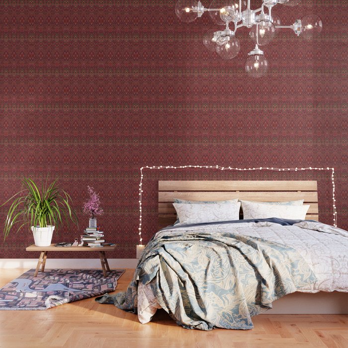 Vibrant Moroccan Kilim Pattern Wallpaper Gallery Image 1